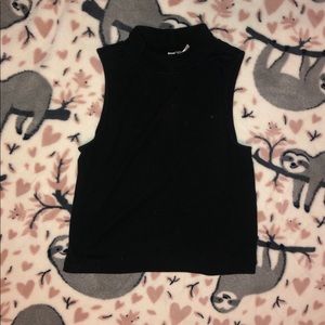 Cropped high neck top